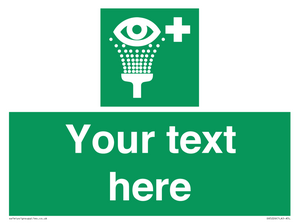 Custom Eye Wash Station Sign